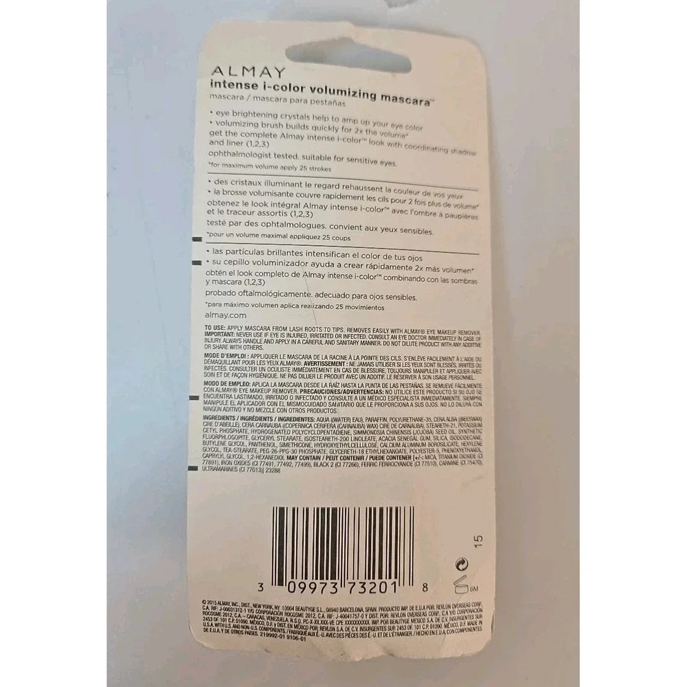 ALMAY INTENSE I-COLOR VOLUMIZING‎ MASCARA - 031 BLACK PLUM